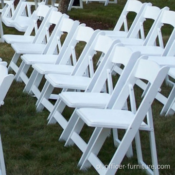 Meble ogrodowe nowoczesne ślub plastikowe składane krzesło